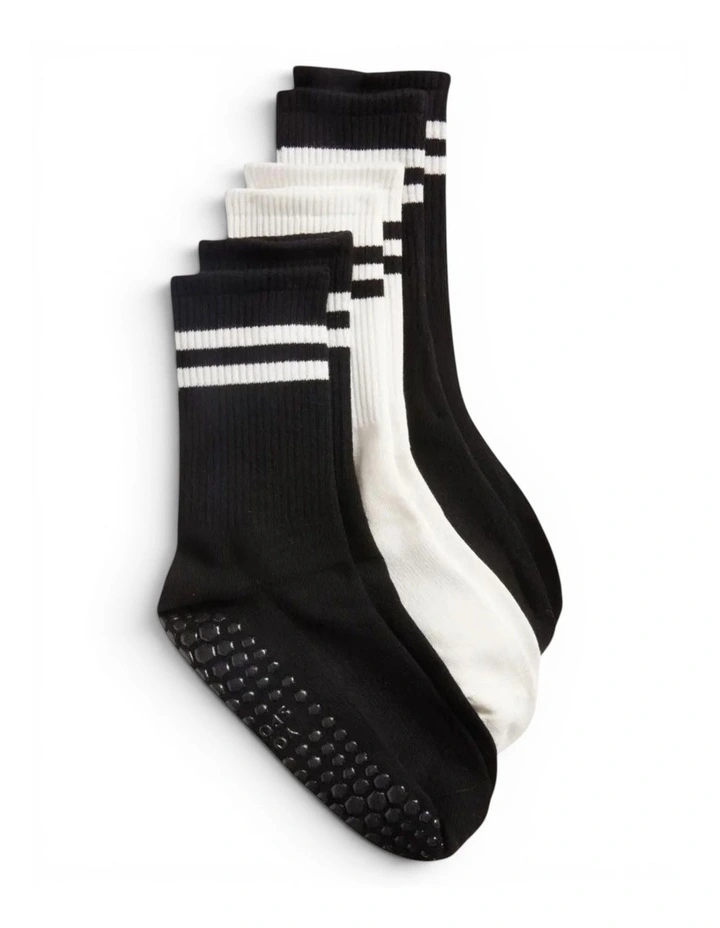 Varsity Grip Pilates Yoga Socks - 3 Packs image 6