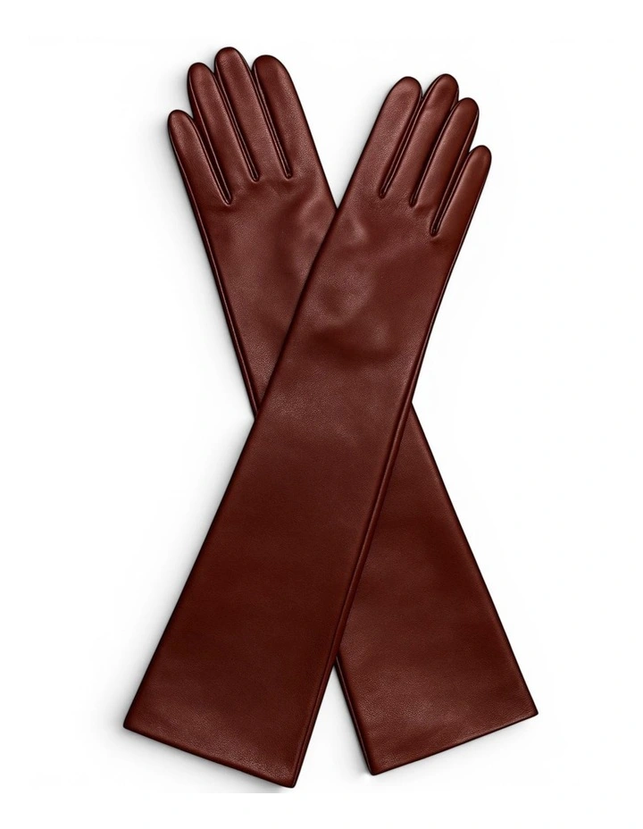 Florence Lambskin Opera Gloves - Burgundy image 7