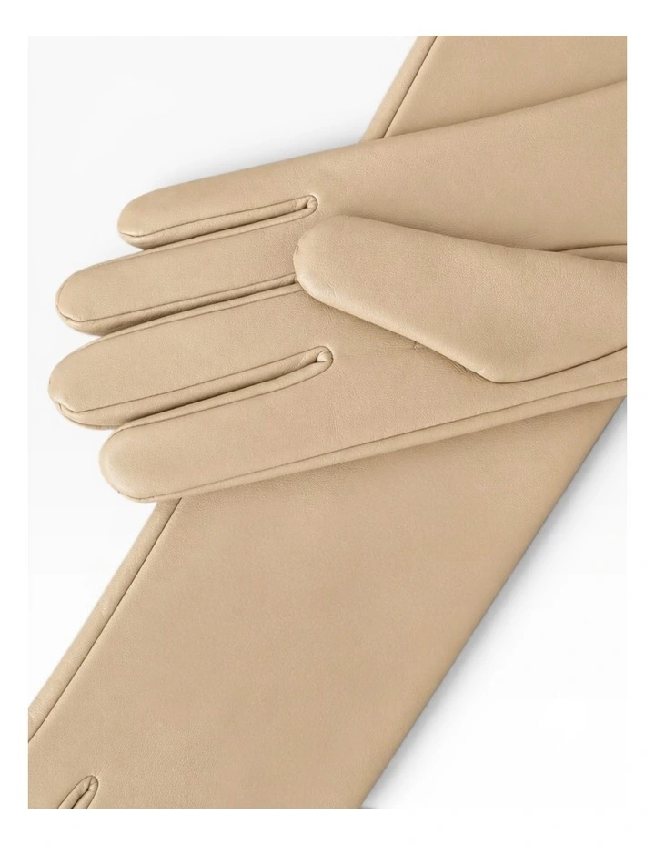 Florence Lambskin Leather Opera Gloves - Sable image 3