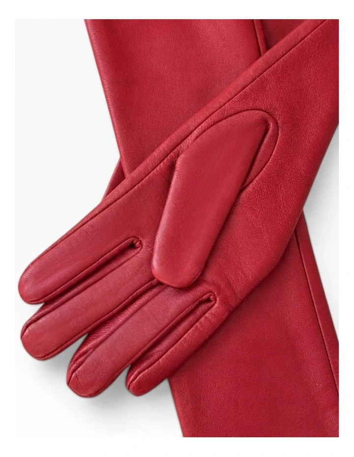 Florence Lambskin Opera Gloves - Red image 5