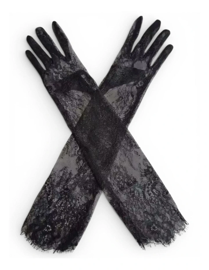 High Heel Jungle Chantilly Lace Opera Gloves image 3