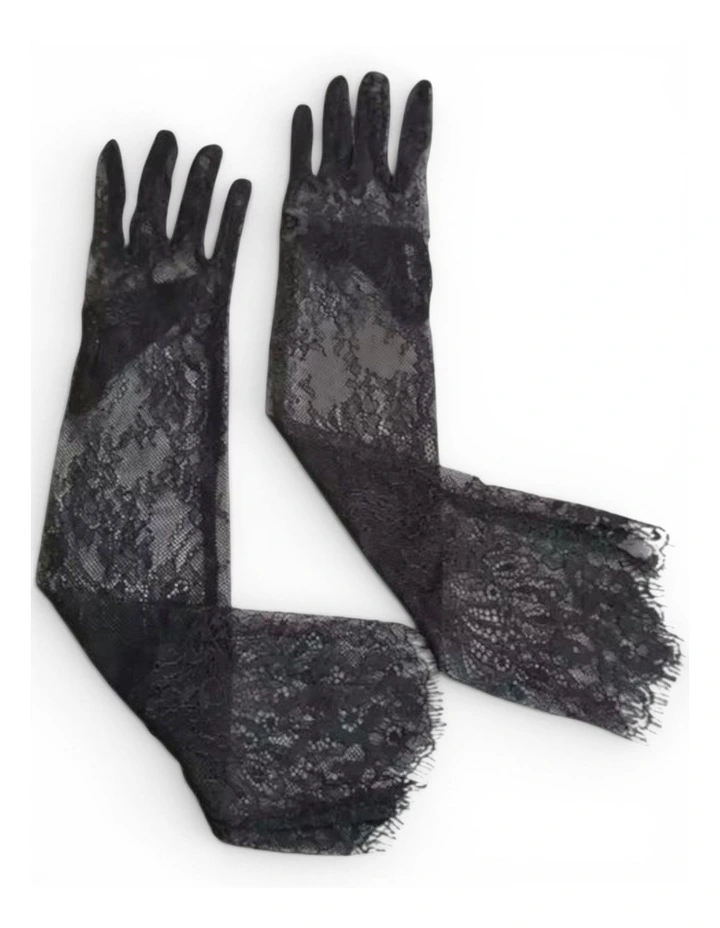 High Heel Jungle Chantilly Lace Opera Gloves image 7