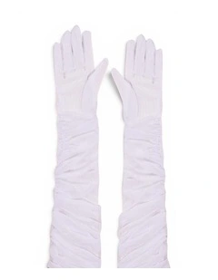 High Heel Jungle Ariana Ruched Mesh Opera Gloves