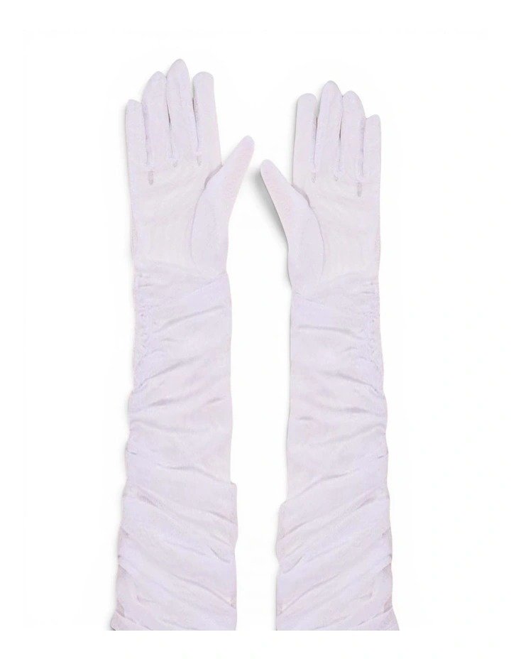 High Heel Jungle Ariana Ruched Mesh Opera Gloves image 1