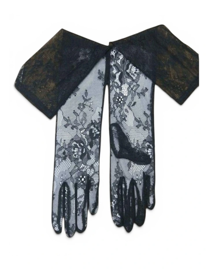 High Heel Jungle Lovely Lady Gloves Black image 1