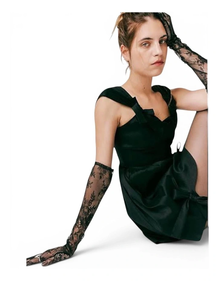 High Heel Jungle Lovely Lady Gloves Black image 2