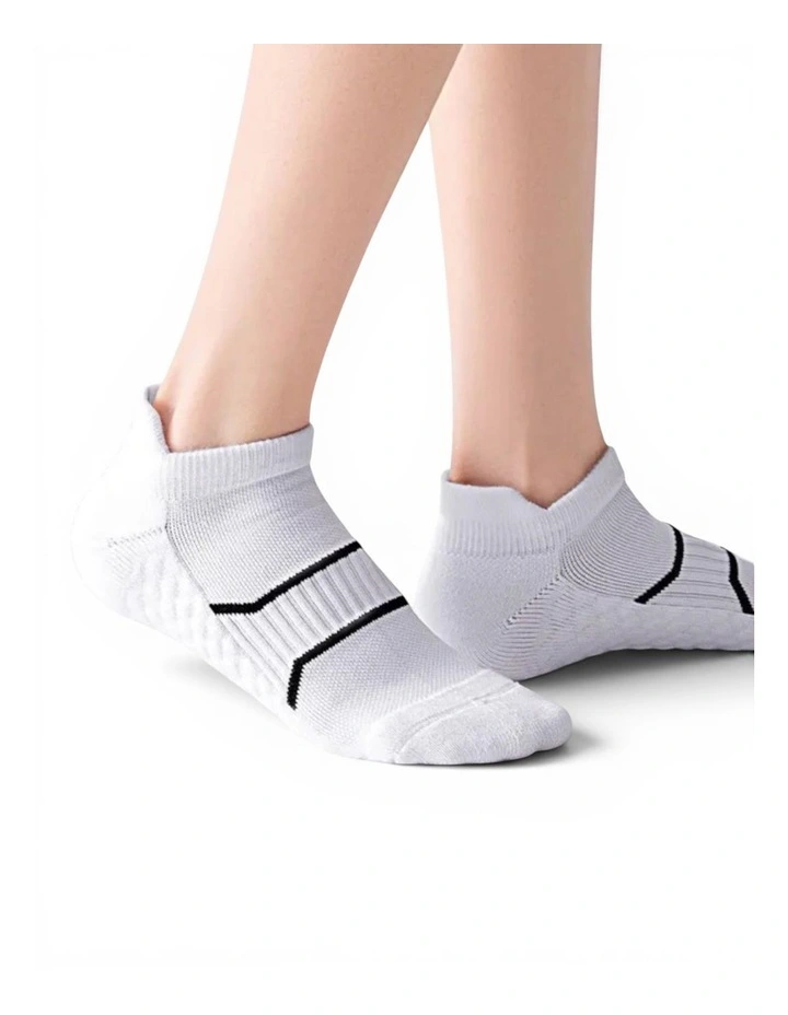 Cushion Support Sport Socks Pack of 3 in White image 2