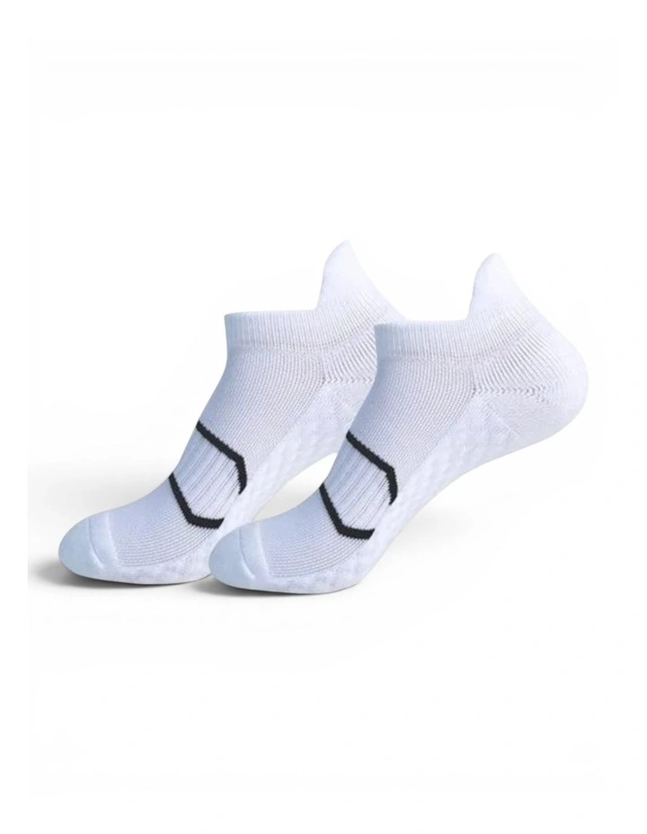 Cushion Support Sport Socks Pack of 3 in White image 4