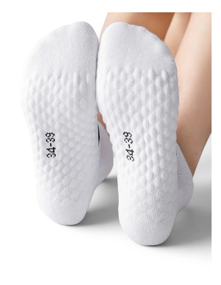 Cushion Support Sport Socks Pack of 3 in White image 5