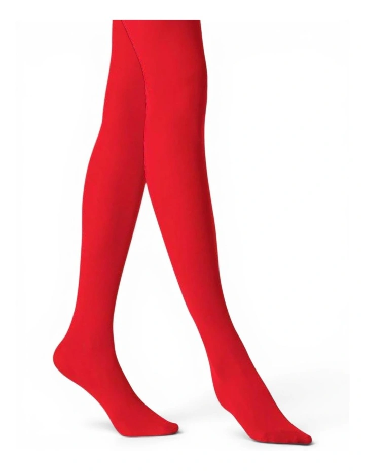 Cherry Red Luxe Opaque Tights image 7