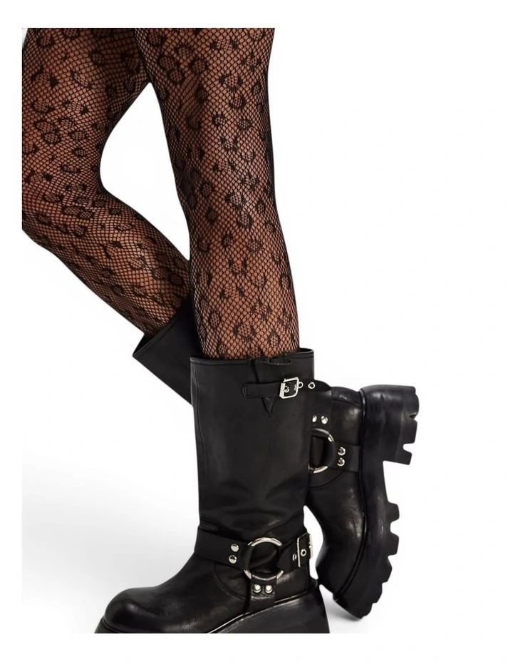 Leopard Print Fishnet Tights image 2