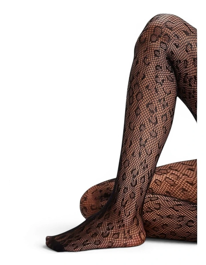 Leopard Print Fishnet Tights image 3