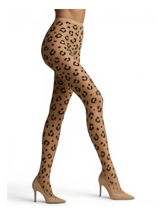 Leopard Print Jacquard Luxe Tights