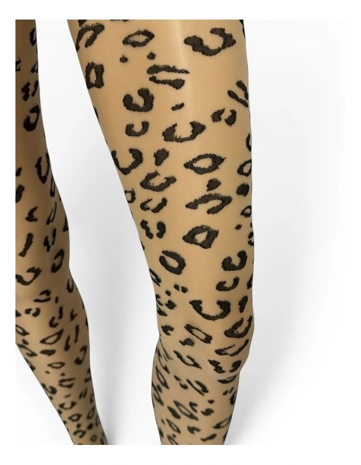 Leopard Print Jacquard Luxe Tights image 3