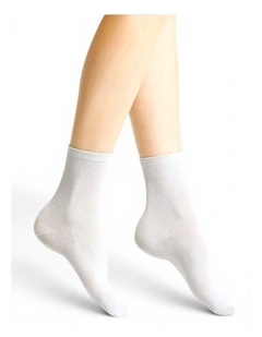 Glitterati Socks in White