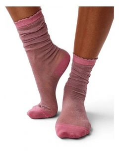 Sheer Magic Knee Socks in Pink
