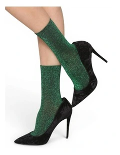 Glitterati Socks in Green