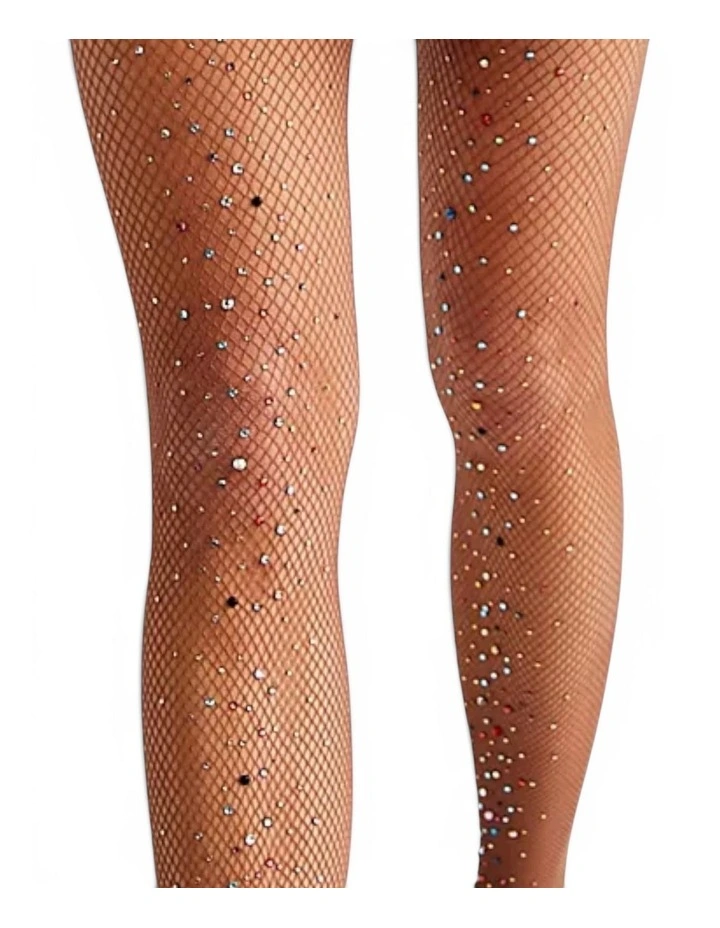 Glitter Fishnet Tights image 1
