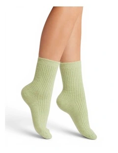 Cashmere Cloud Socks in Green