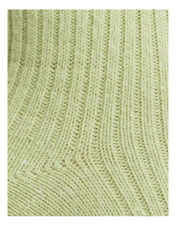 Cashmere Cloud Socks in Green image 2