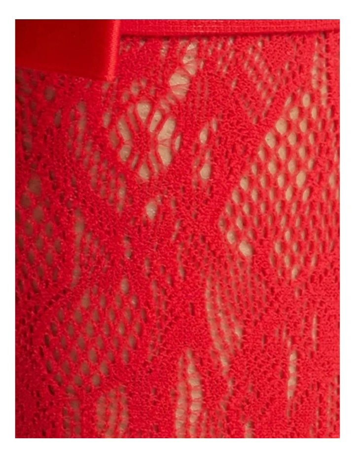 Coco Lace Socks in Red image 3
