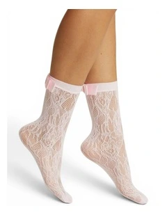 Coco Lace Socks in Pink