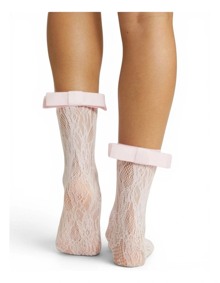 Coco Lace Socks in Pink image 2