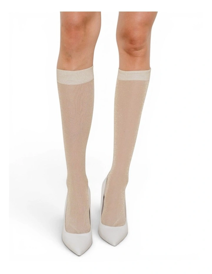 Glitterati Tall Socks in Green image 4
