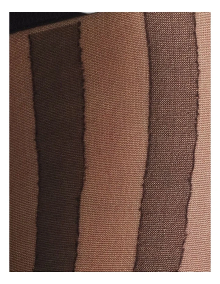 Crue Striped Thigh High Socks in Black image 4