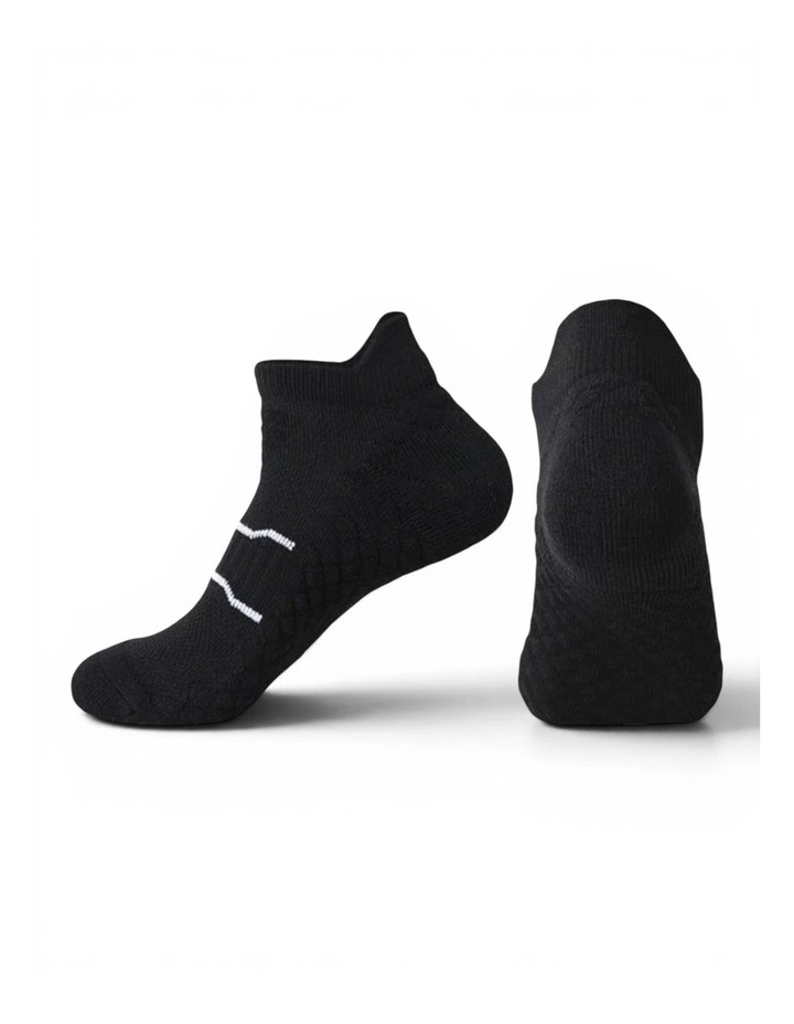 Cushion Support Sport Socks Pack of 3 in Black image 5