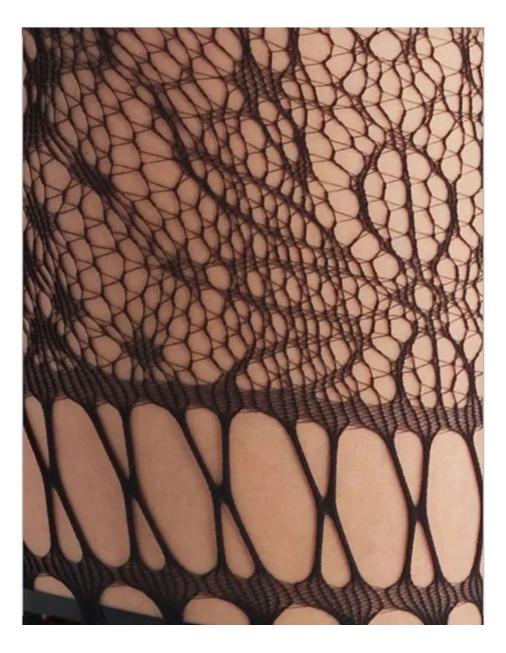 Chevonne Lace And Satin Fishnet Tights image 3