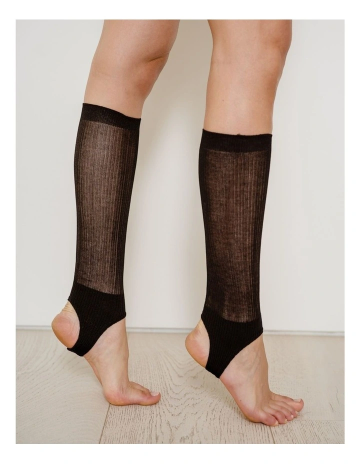 Show Pony Fine Strirrup Socks in Black image 3