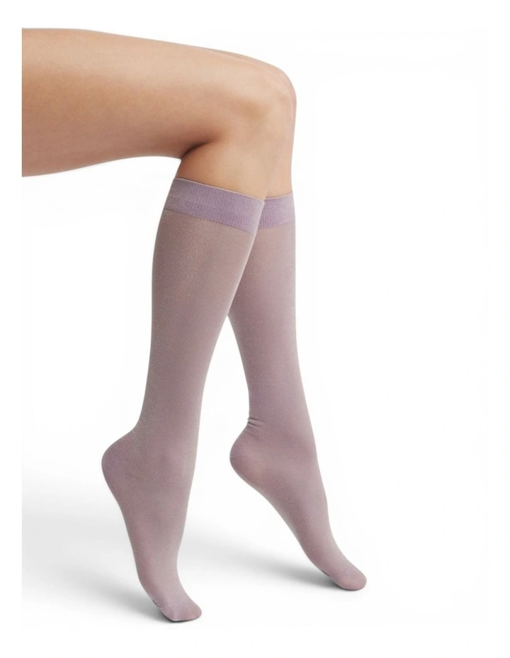 Glitterati Tall Socks in Purple image 1