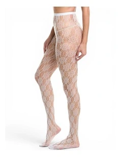 Floral Fishnet Tights