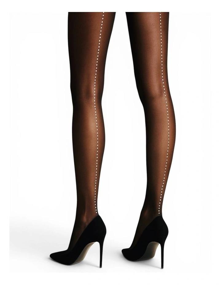 Satellite Crystal Back Seam Tights image 3