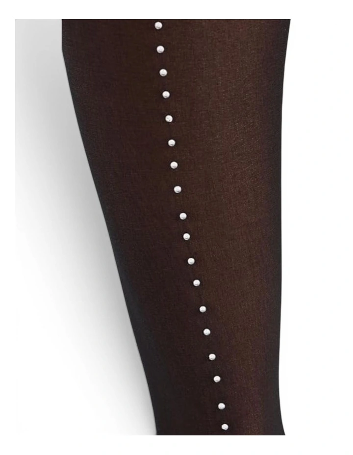 Satellite Crystal Back Seam Tights image 4