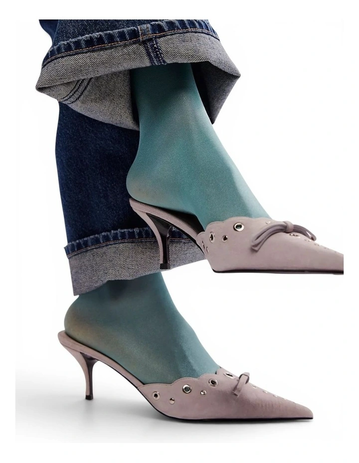 Lucy Sheer Thigh Socks in Green image 2