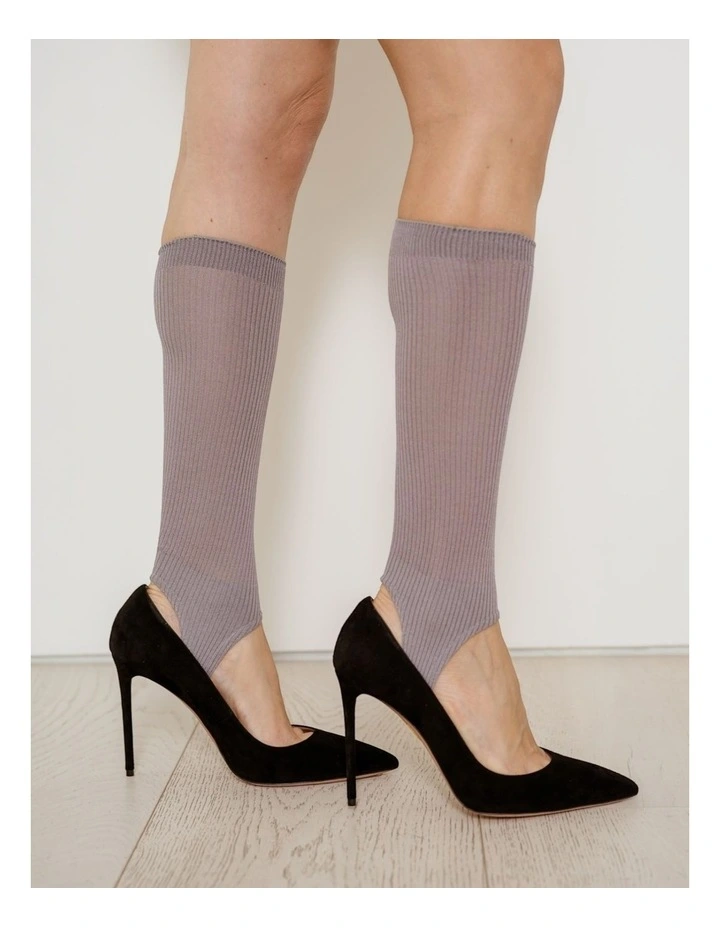 Show Pony Fine Strirrup Socks in Grey image 2