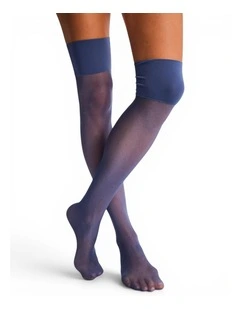 Lucy Sheer Thigh Socks in Purple