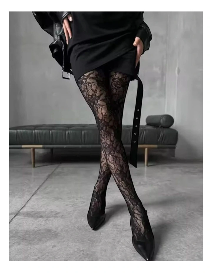 Venise Lace Fishnet Tights image 2