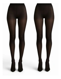 40 Denier Sculpt Opaque Tights- 2 Pairs