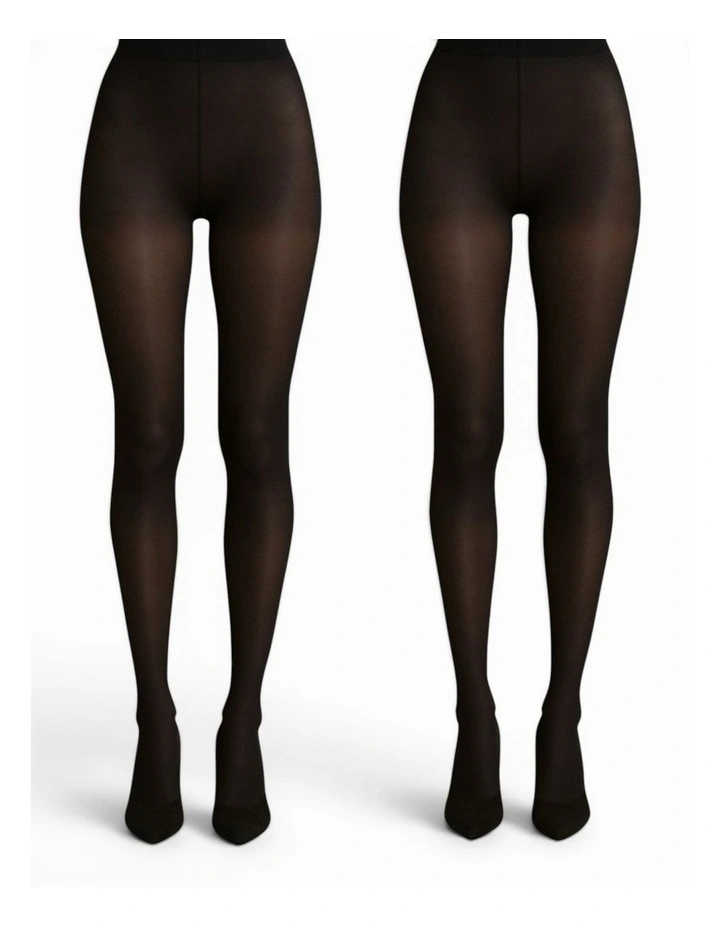 40 Denier Sculpt Opaque Tights- 2 Pairs image 1
