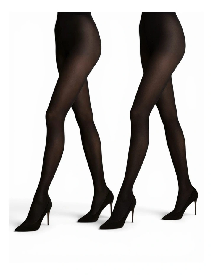 40 Denier Sculpt Opaque Tights- 2 Pairs image 2