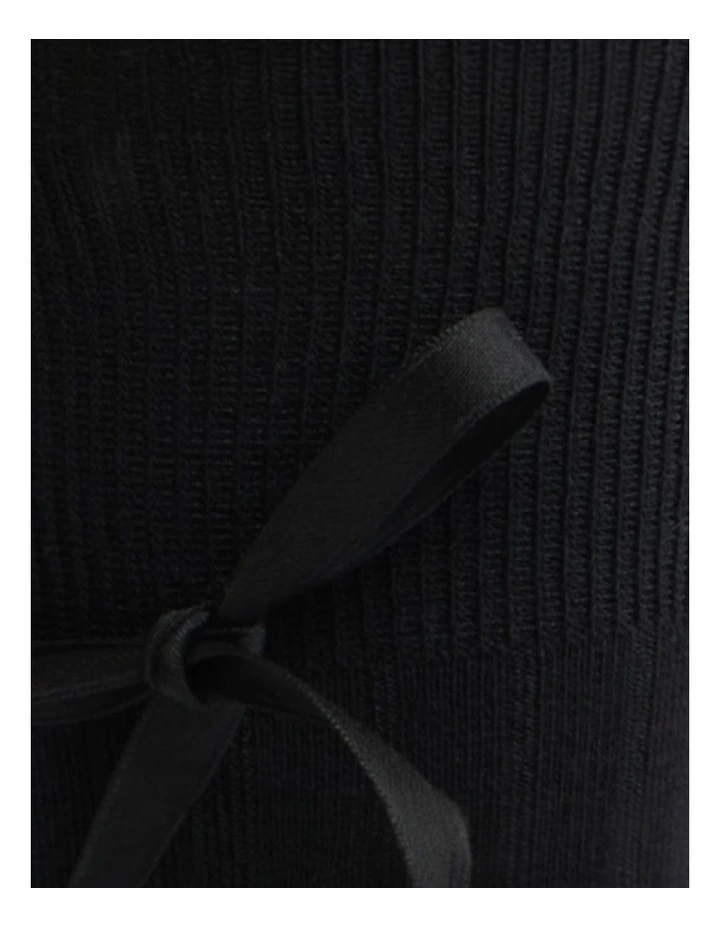 Prima Cotton With Satin Ribbon Socks in Black image 7