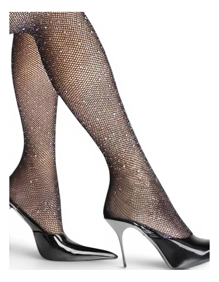 Glam Rock Lurex Crystal Mesh Tights image 4