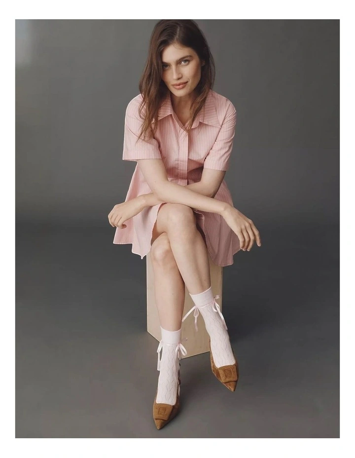 Bellabow Satin Ribbon Soft Socks in Pink image 2