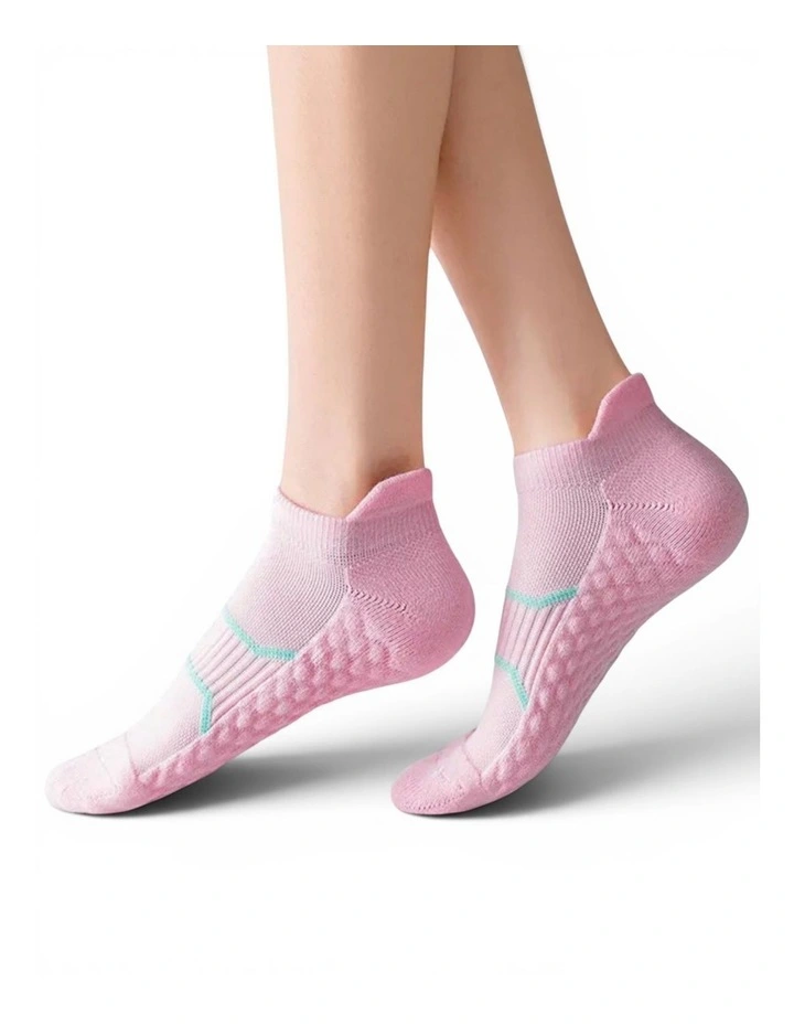 Cushion Support Sport Socks Pack of 3 in Pink image 2