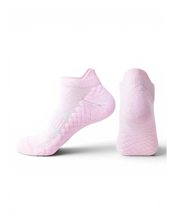 Cushion Support Sport Socks Pack of 3 in Pink image 5