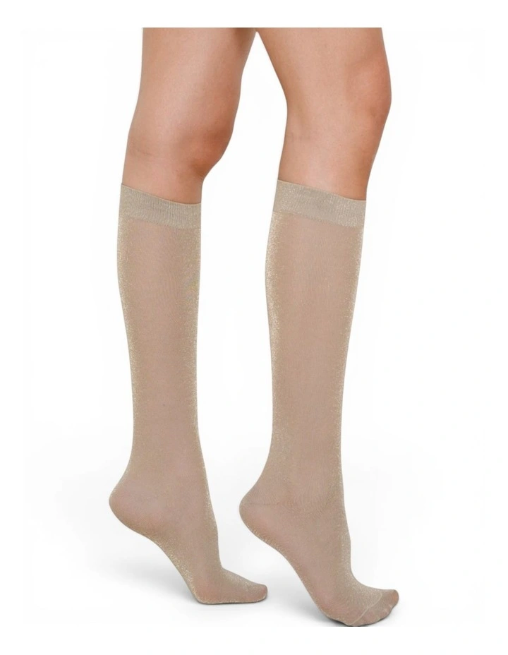 Glitterati Tall Socks in Grey image 1