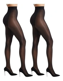 High Heel Jungle 15 Denier Glazed Finish Tights - 2 Pack